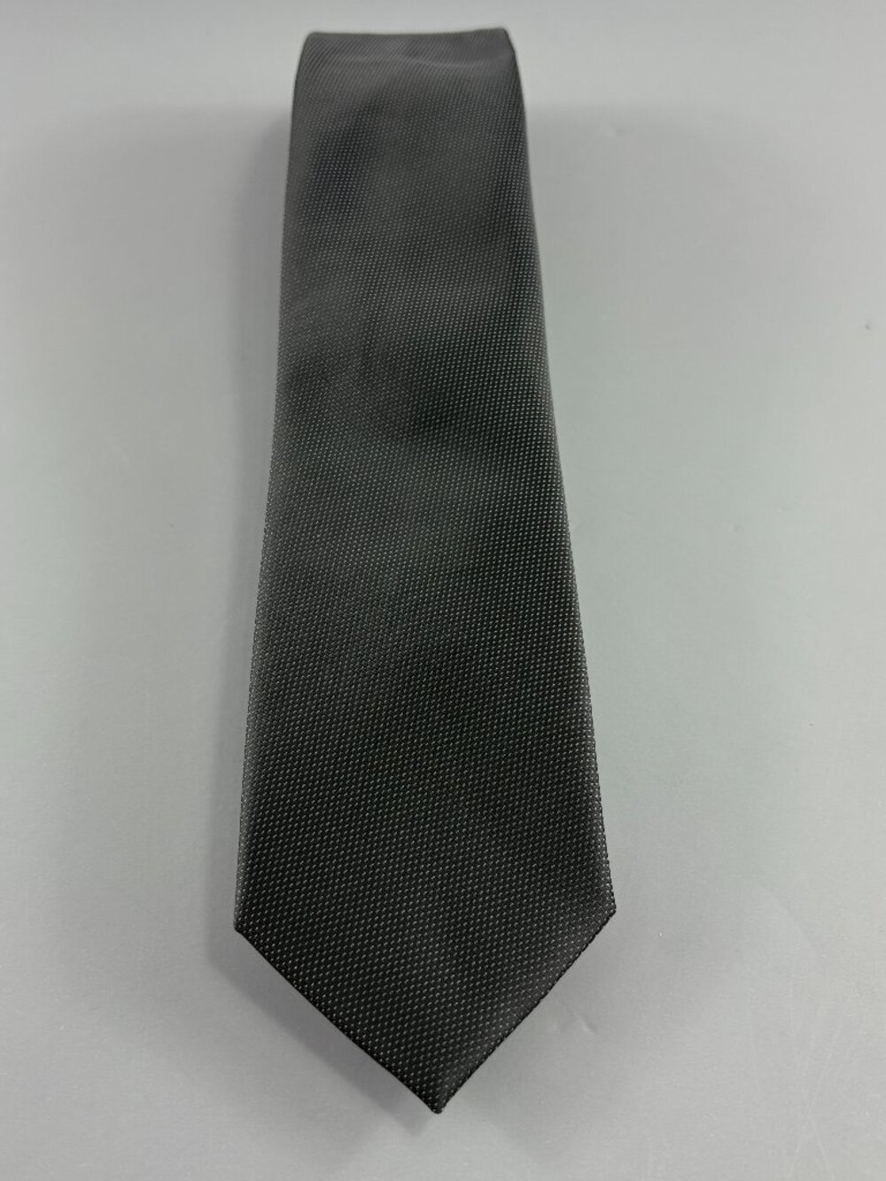 Portofilo Extra Fine Black Men's Tie 2 3/4" x 62" Vintage